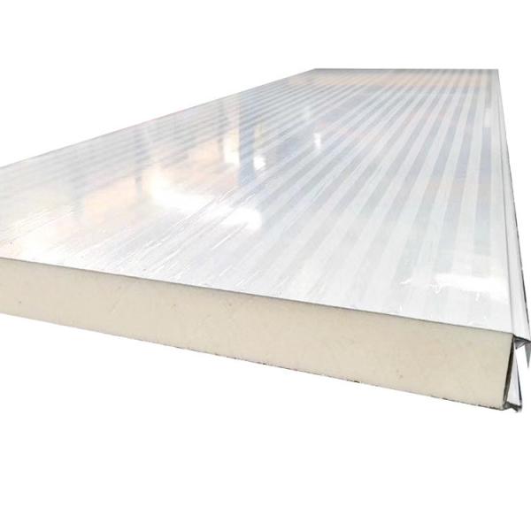 China Warehouse White Insulated PU Sandwich Roof Panel With Seamless Connection factory