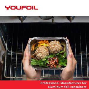 China Microwave Safe Disposable Aluminum Foil Tray 1 LB for Restaurant factory