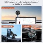 Metal Ambient Light Magsafe Car Mount Charger One Handed Easy Operation