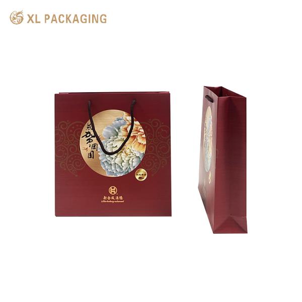 China XL Packaging Eco Friendly Color Single Bottle Cardboard High Grade Packing Custom Logo Recycled Gift Wine Carrier Tote Bag factory