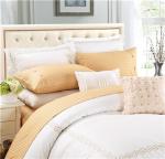 Sateen Stripe Solid Color 1800 Series Egyptian Cotton 4pcs Sheet Set