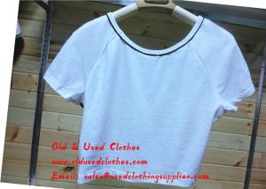 China Perfect Gently Used Clothes Second Hand Sports Clothing White Short Shirt factory