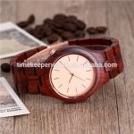 Aliexpress hot selling quartz movement watch Made out of red sandal watch