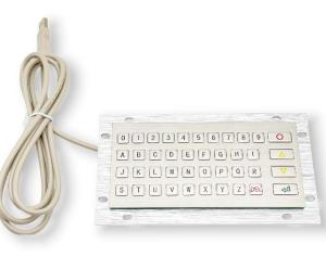 China Lightweight Panel Mounted Keyboard Stainless Steel Mini Industrial Keyboard factory