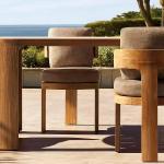 Waterproof Cushion Teak Wood Outdoor Table And Chairs Patio Set OEM