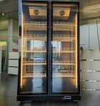 Customized Double Door Frost Free Upright Fridge in Light Color Purple