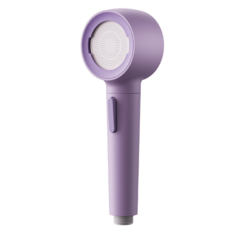 High-pressure shower head with 360° rotatable spray nozzle that can be stopped