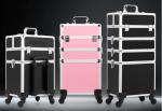 Fashion Large Makeup Case , Beauty Trolley Case With Drawers 350*260*710mm