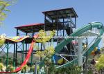 Adventure magic loop fiberglass water slides for outdoor water park games /