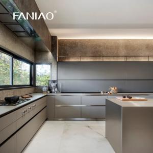 China Custom Stainless Steel Kitchen Cabinets With Modern Design For Industrial Amp Contemporary Look factory