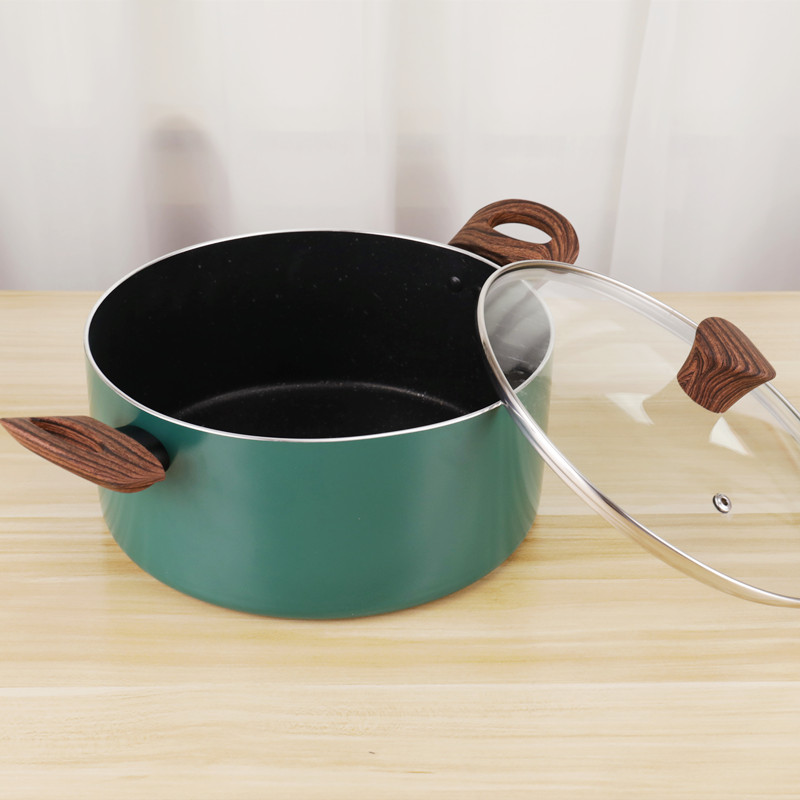 Aluminum Non Stick 3pcs Cookware Set Soup Cooking Pot Single Handle Milk Pot