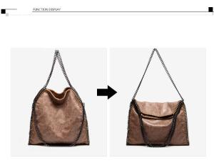 China Chains Shoulder Bags Woman's Handbag Changeable PU Leather Bags Brand Design Bag factory