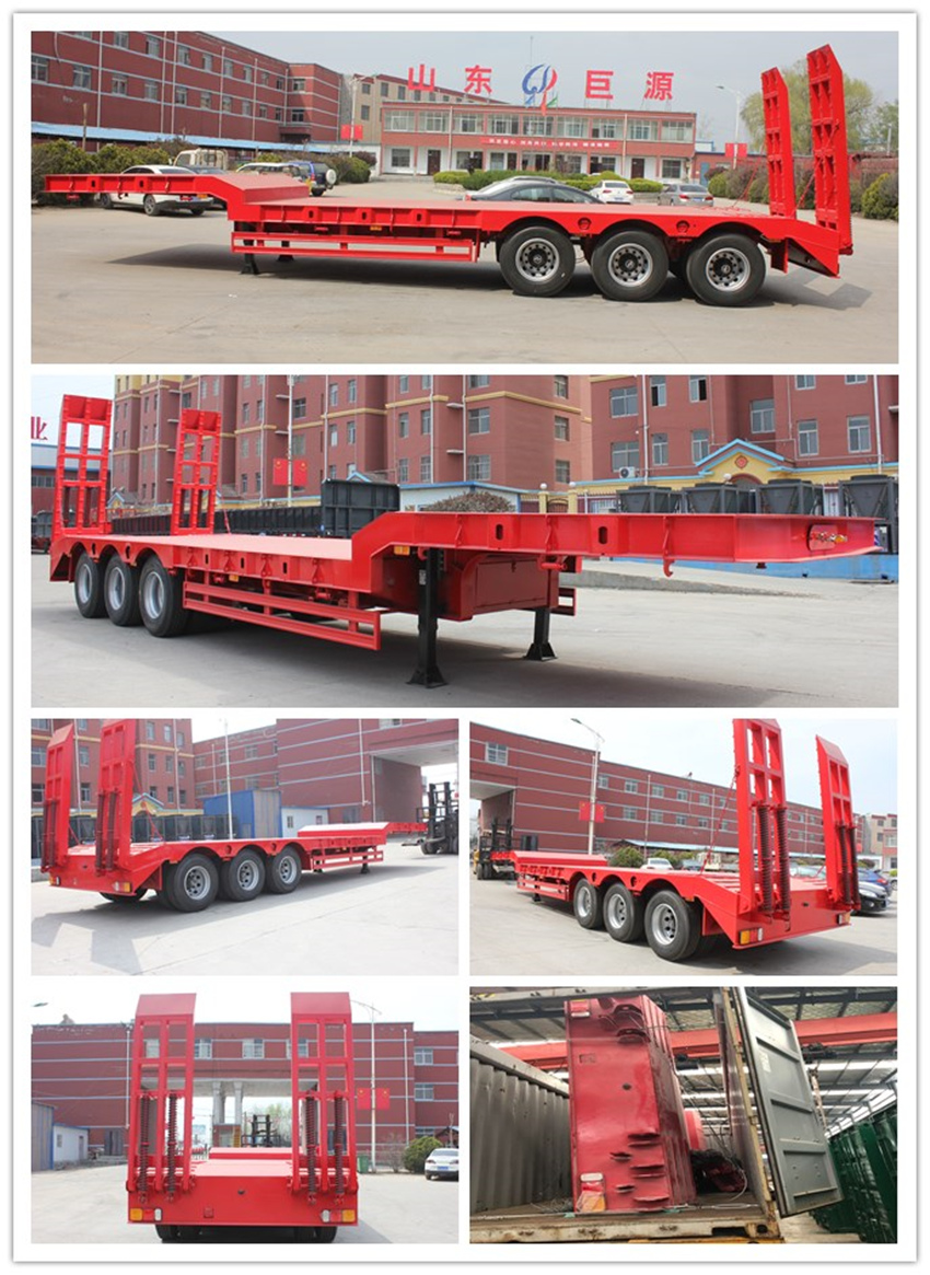 Gooseneck Dropdeck Trailer Tractor Truck Included for Earth Mover Transportation Needs