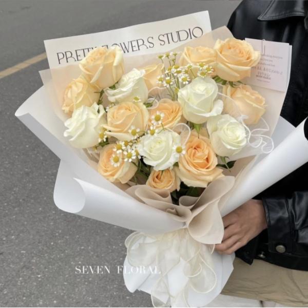 Simple English flower paper, Instagram popular flower paper, kraft paper, wholesale materials and supplies for flower shops