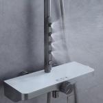 360 Swivel Spout Jet SPA Spray L Design Stainless Steel Shower Set