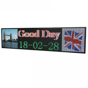 China Outdoor 220V LED Scrolling Display Board P5 Led Sign For Car Back Window factory