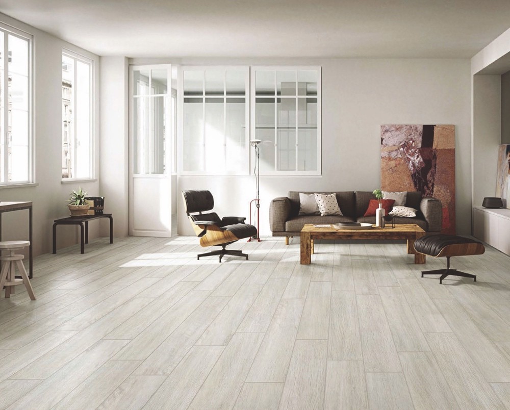 Moisture-Proof 150x900mm Gray And Brown Wooden Porcelain Strips For Home Decoration Non-Slip Inside Floor Strip