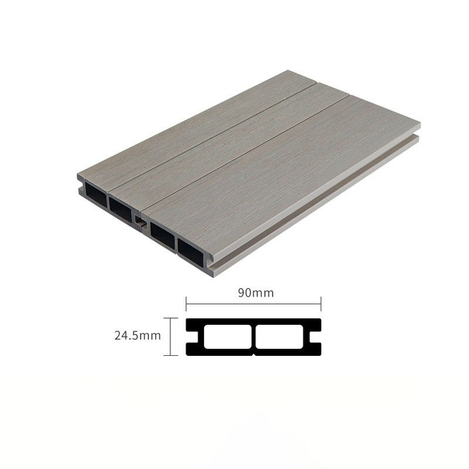 Wood Plastic Composite Interior WPC Panel 90x24.5mm Garden Railing Pergola Fence Wall Floor Inside For Decoration