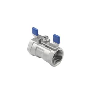 China Thread Connection 1/2&quot; NPT 316 Stainless Steel 1PC Ball Valve Butterfly Handle 1000wog factory
