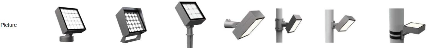 led floodlights with excessive parts for tree mount, pole mount and stake or spike ground installation