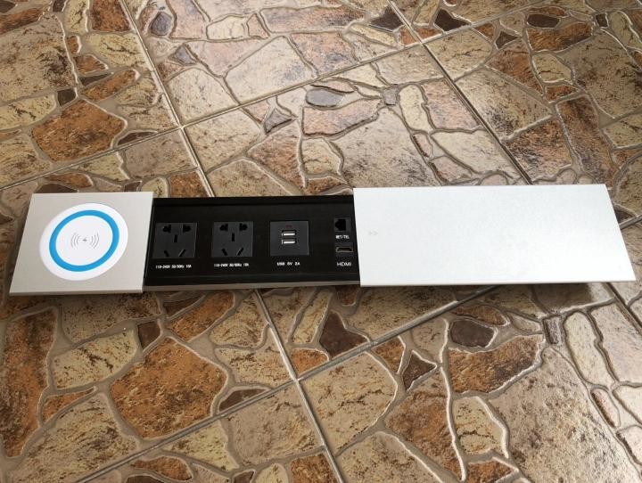 Wireless Charging Multimedia Conference Table Socket / Under Table Power Socket
