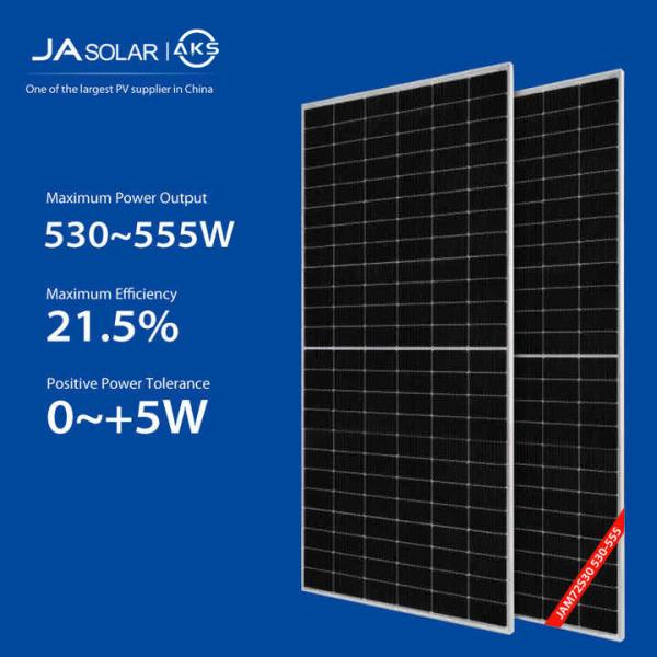 JA Bifacial Solar Panels 530W 535W 540W Full Black Transparent Solar Panels For