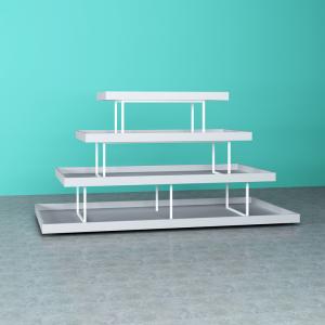 China Powder Coated Miniso Display Rack For Retail Stores Shelf Stand Multi Functional factory