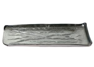 China Smooth Edges Rectangle Crystal Glass Plates, Lead Free Glass Tray Saucer Dish FDA Certification factory