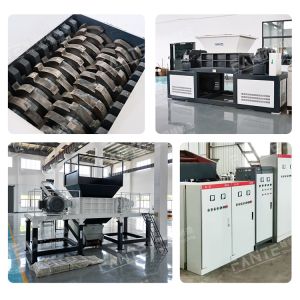 Automatic Scrap Metal Plastic Wood Shredder Crusher with Pump Standard