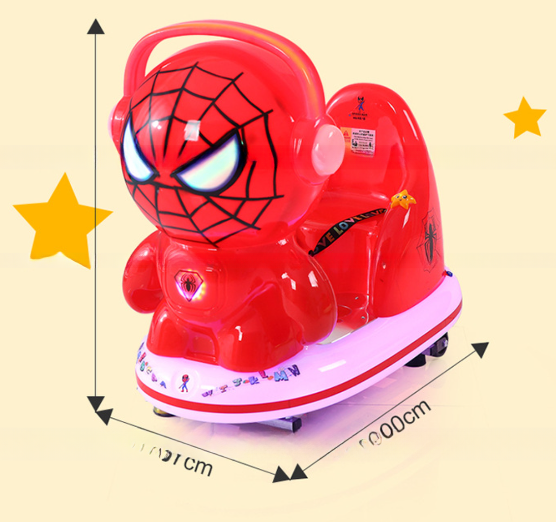 Plastic happy fun kids kiddie ride with swing function game machine for children