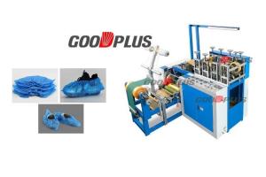 China CPE Plastic Disposable Shoe Cover Making Machine With Aluminium Frame factory