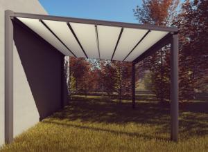 China Sun Rain Protection Retractable Awning Outdoor Sunshade Pergola 3 - 5 Years Warranty factory