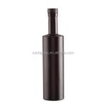 500ml Clear Flat Glass Wine Bottle Flask Glass Whisky Liquor Bottle with Logo