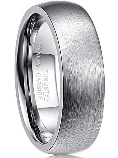 8mm Satin Finish Tungsten Carbide Men's Wedding Rings The Perfect Choice for