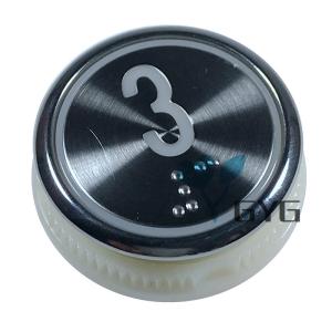 China STAINLESS STEEL VANDAL RESISTANT ELEVATOR BUTTONS WITH BRAILLE 36.8mm factory