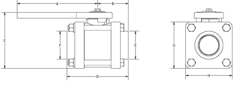 OEM Plastic Polypropylene 2&quot; 4&quot; Manifold Bolted Clamp Ball Valve
