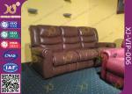 High Density Sponge Seat Back Home Theater Sofa ,Brown Leather Electric Recliner