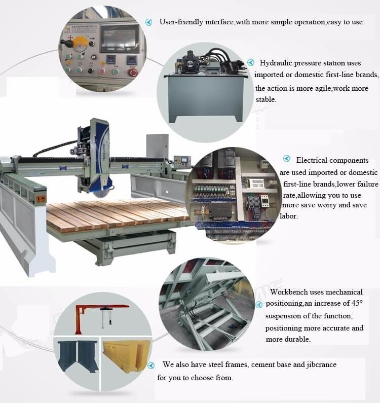 cutting stone machine marble granite bridge saw slab cutter machinery