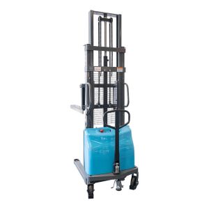 Remote Control Semi Battery Stacker , Light Self Loading Pallet Stacker