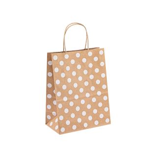 China Flexo Printing Recycled Brown Paper Bag With Custom Logo Printed factory