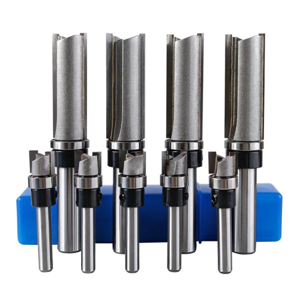 Factory Customized Cheap Prices CNC Wood Router Bit Tools Woodworking Straight Flush Trimming Bit With Bearings