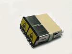 Metal Shutter Quad 9.3mm Height LC Fiber Optical Adapters