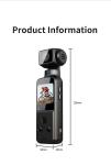 K1 Sports Camera 4K Action Digital Camera 1.33-inch Screen 270 Degree Rotation