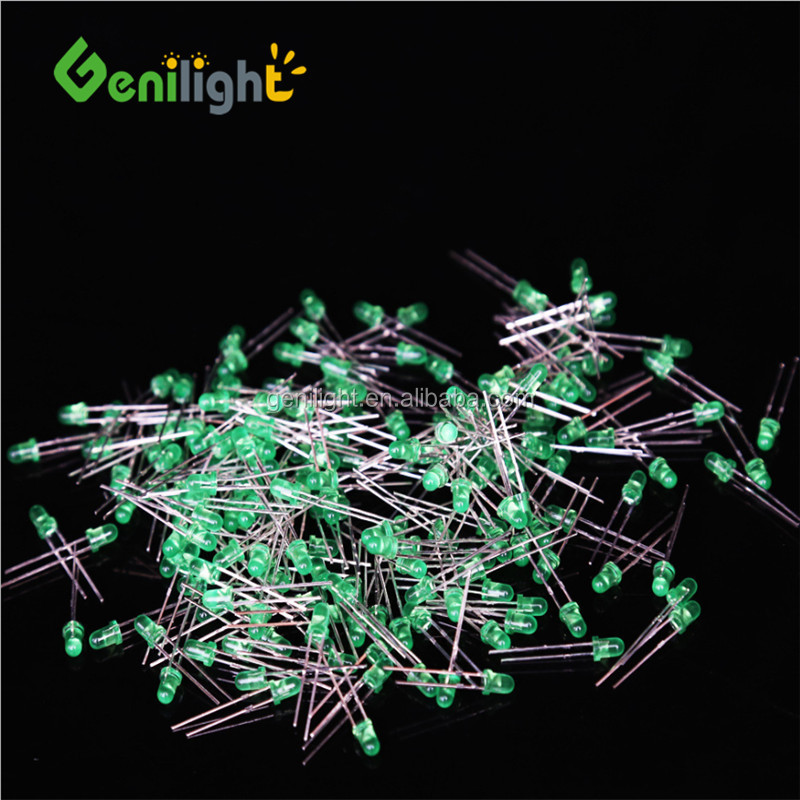 Fixed LED Light Emitting Diode GREEN F3 LEDs Diode with Max. Reverse Voltage of 5V