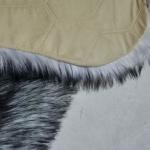 Black Soft Sheepskin Stool Pad Faux Fur For Seat Home Decoration