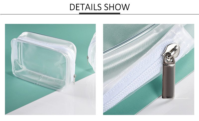 Transparent Plastic Zipper Makeup Bag
