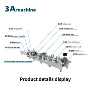 Automatic Collecting Function 1 Corrugated Box Folder Gluer Machine with Voltage