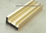 Anodised Gold Aluminum Extrusion Sliding Door Track / Channel