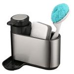 Non Folding Stainless Steel Kitchen Sink Organizer For Sponge And Brush Storage