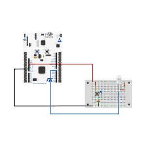 White STM32 Electronics Development Board 32.768 kHz with STM32F401RE-OKY2015